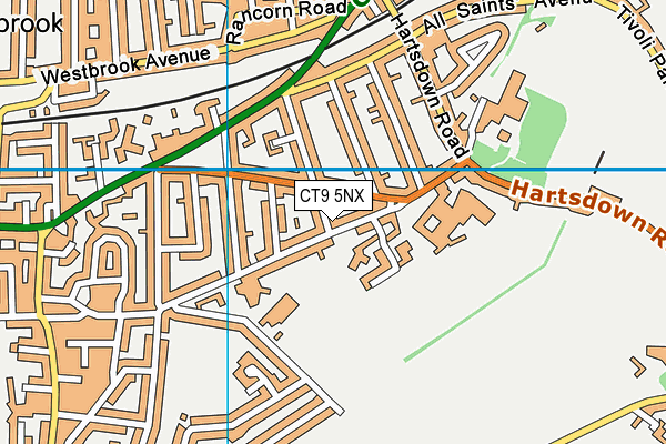 CT9 5NX map - OS VectorMap District (Ordnance Survey)