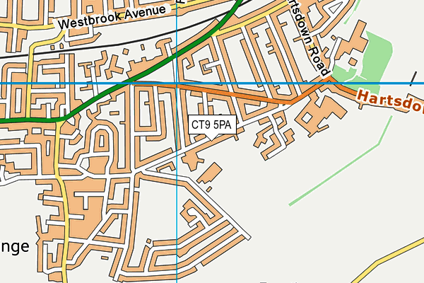 CT9 5PA map - OS VectorMap District (Ordnance Survey)