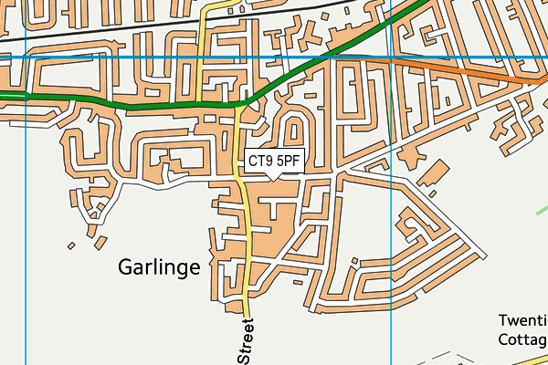 CT9 5PF map - OS VectorMap District (Ordnance Survey)