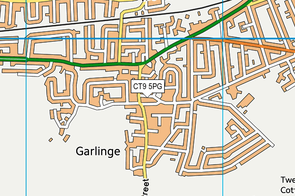 CT9 5PG map - OS VectorMap District (Ordnance Survey)