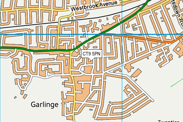 CT9 5PN map - OS VectorMap District (Ordnance Survey)