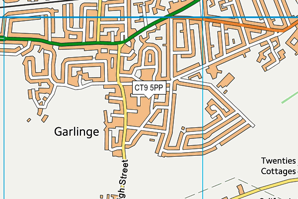 CT9 5PP map - OS VectorMap District (Ordnance Survey)