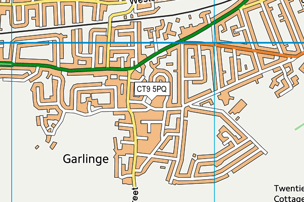 CT9 5PQ map - OS VectorMap District (Ordnance Survey)