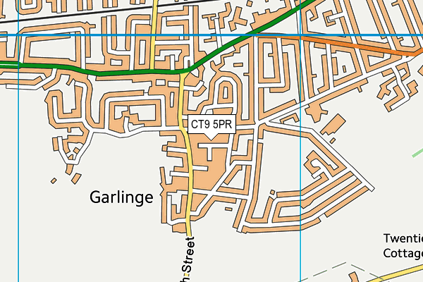 CT9 5PR map - OS VectorMap District (Ordnance Survey)