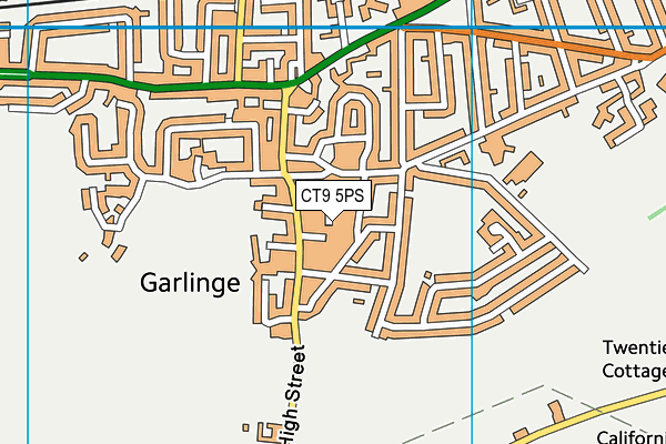 CT9 5PS map - OS VectorMap District (Ordnance Survey)