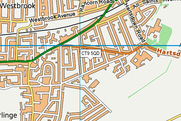 CT9 5QD map - OS VectorMap District (Ordnance Survey)