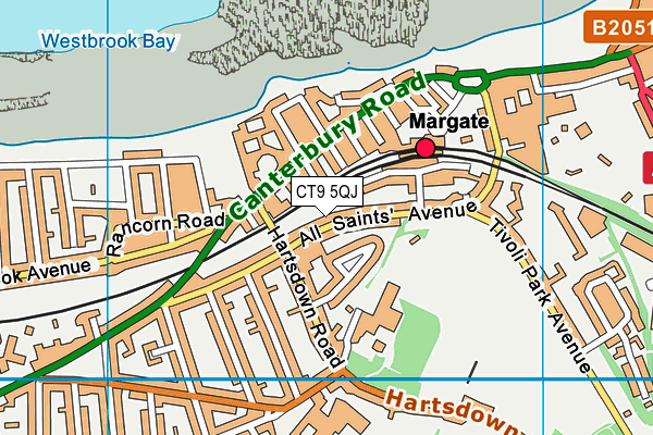 CT9 5QJ map - OS VectorMap District (Ordnance Survey)