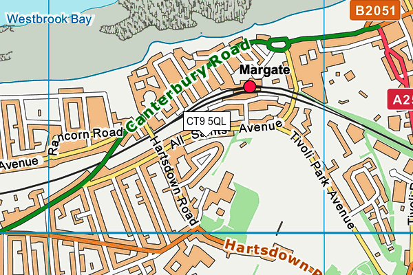 CT9 5QL map - OS VectorMap District (Ordnance Survey)