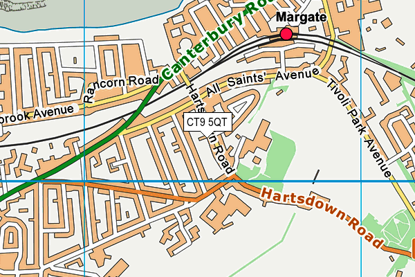 CT9 5QT map - OS VectorMap District (Ordnance Survey)