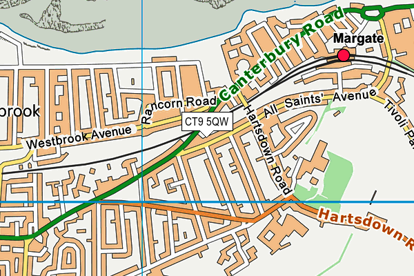 CT9 5QW map - OS VectorMap District (Ordnance Survey)