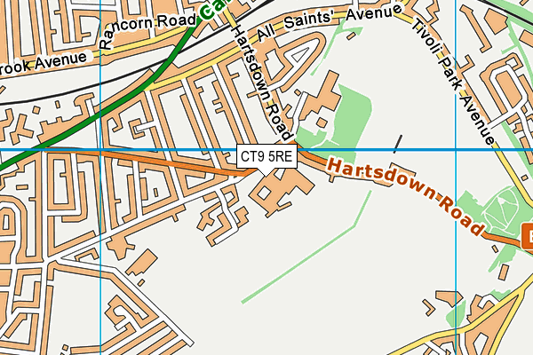 CT9 5RE map - OS VectorMap District (Ordnance Survey)