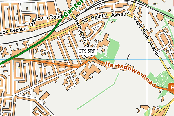 CT9 5RF map - OS VectorMap District (Ordnance Survey)