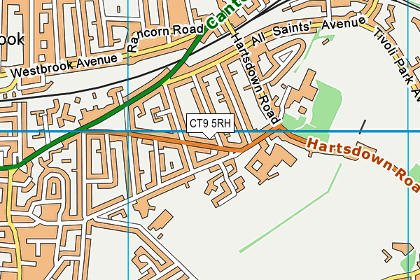 CT9 5RH map - OS VectorMap District (Ordnance Survey)