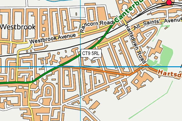 CT9 5RL map - OS VectorMap District (Ordnance Survey)