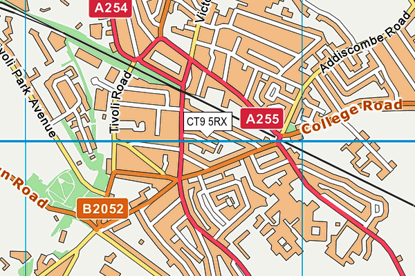 CT9 5RX map - OS VectorMap District (Ordnance Survey)