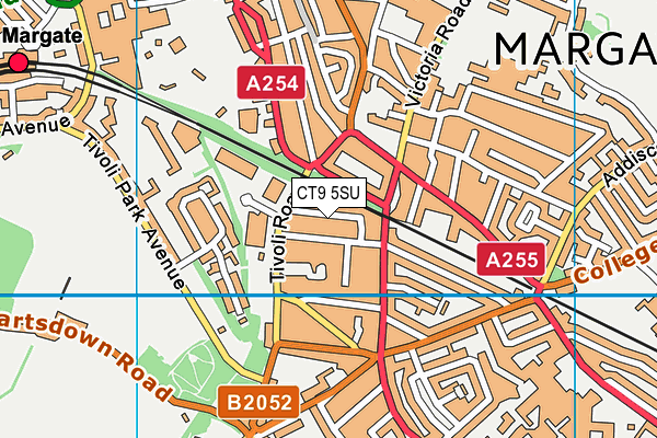 CT9 5SU map - OS VectorMap District (Ordnance Survey)