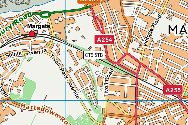 CT9 5TB map - OS VectorMap District (Ordnance Survey)