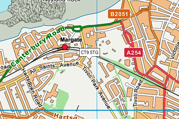 CT9 5TG map - OS VectorMap District (Ordnance Survey)