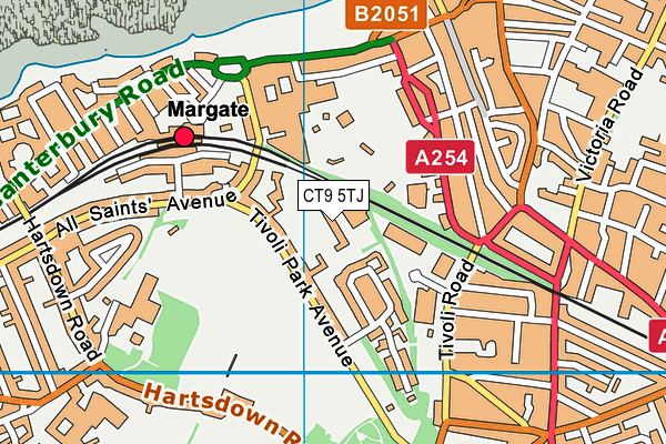 CT9 5TJ map - OS VectorMap District (Ordnance Survey)