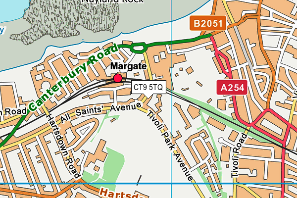 CT9 5TQ map - OS VectorMap District (Ordnance Survey)