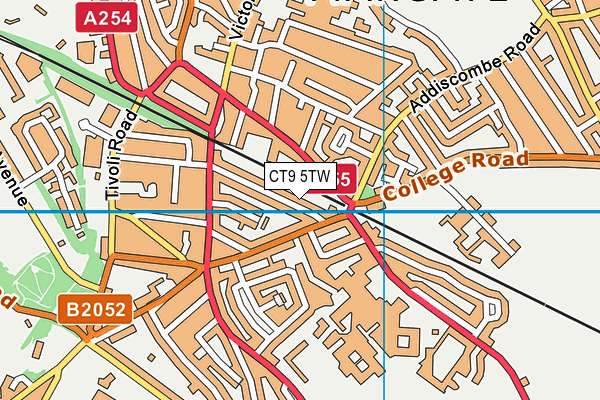 CT9 5TW map - OS VectorMap District (Ordnance Survey)