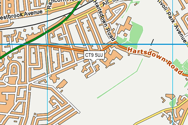 CT9 5UJ map - OS VectorMap District (Ordnance Survey)