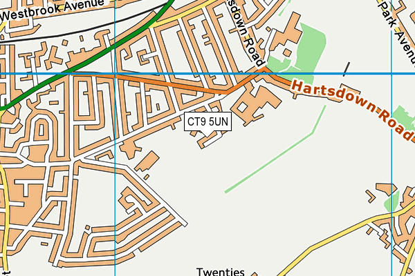 CT9 5UN map - OS VectorMap District (Ordnance Survey)