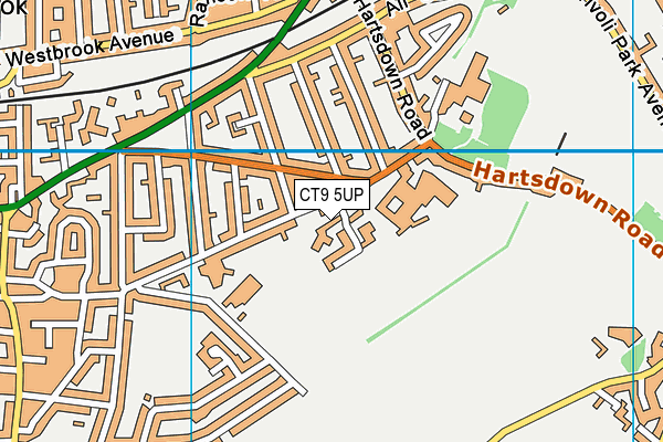 CT9 5UP map - OS VectorMap District (Ordnance Survey)