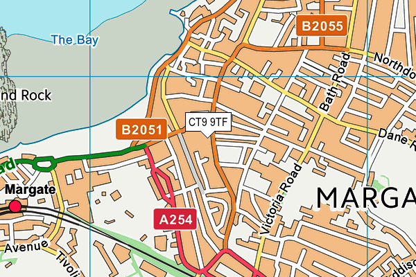 CT9 9TF map - OS VectorMap District (Ordnance Survey)