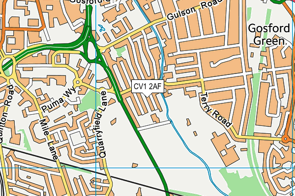 All Saints Church of England Primary School map (CV1 2AF) - OS VectorMap District (Ordnance Survey)