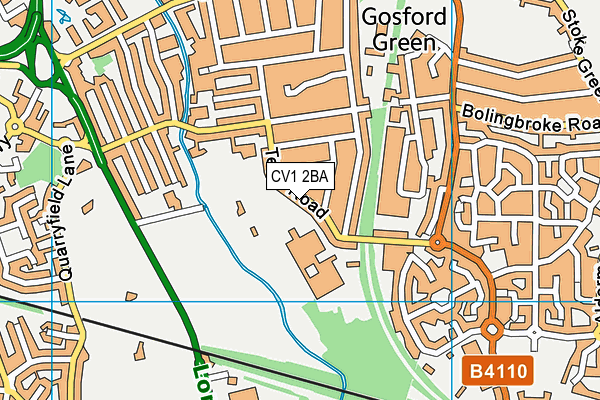 Blue Coat Church Of England School & Music College map (CV1 2BA) - OS VectorMap District (Ordnance Survey)
