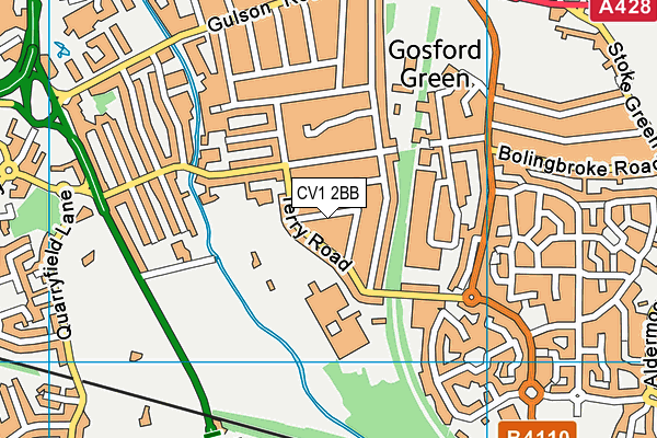 CV1 2BB map - OS VectorMap District (Ordnance Survey)