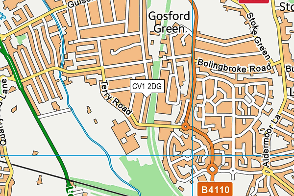 CV1 2DG map - OS VectorMap District (Ordnance Survey)