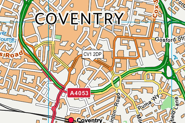 CV1 2DP map - OS VectorMap District (Ordnance Survey)