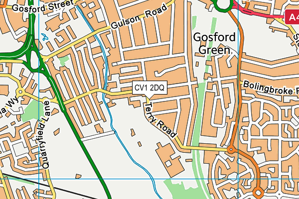 CV1 2DQ map - OS VectorMap District (Ordnance Survey)