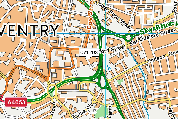 Coventry University Sports Centre map (CV1 2DS) - OS VectorMap District (Ordnance Survey)