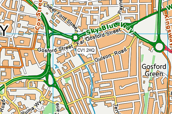 CV1 2HQ map - OS VectorMap District (Ordnance Survey)