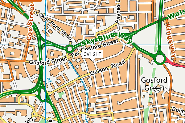 CV1 2HT map - OS VectorMap District (Ordnance Survey)