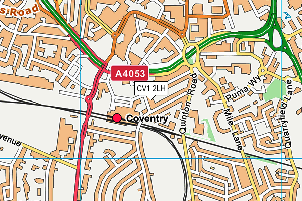 CV1 2LH map - OS VectorMap District (Ordnance Survey)