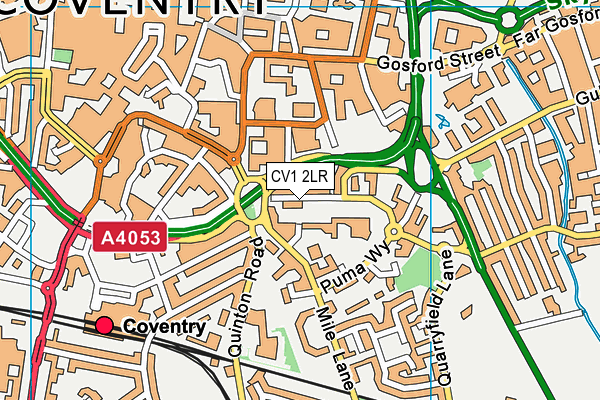 CV1 2LR map - OS VectorMap District (Ordnance Survey)