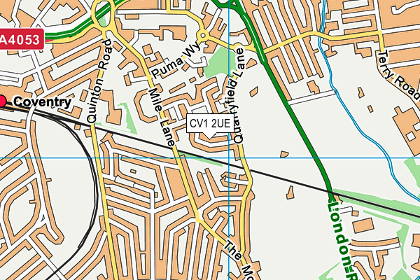 CV1 2UE map - OS VectorMap District (Ordnance Survey)