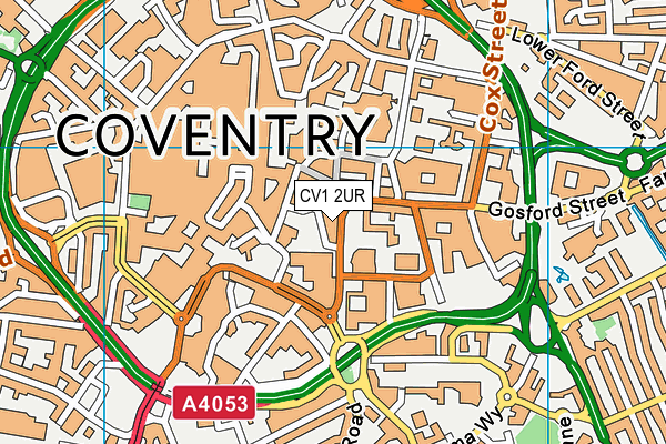 CV1 2UR map - OS VectorMap District (Ordnance Survey)