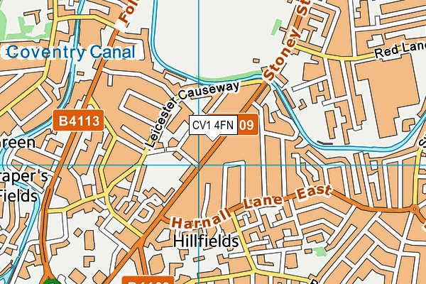 CV1 4FN map - OS VectorMap District (Ordnance Survey)