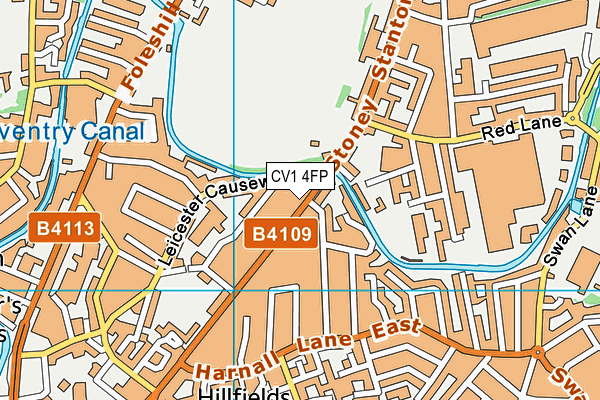 CV1 4FP map - OS VectorMap District (Ordnance Survey)