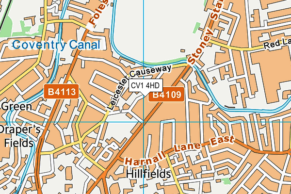 CV1 4HD map - OS VectorMap District (Ordnance Survey)