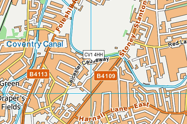 CV1 4HH map - OS VectorMap District (Ordnance Survey)