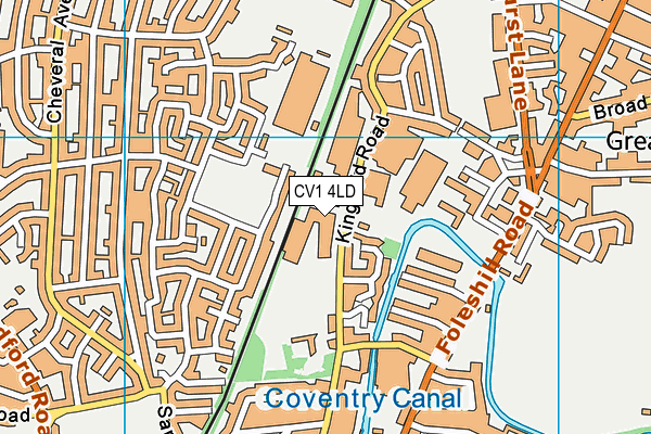 CV1 4LD map - OS VectorMap District (Ordnance Survey)