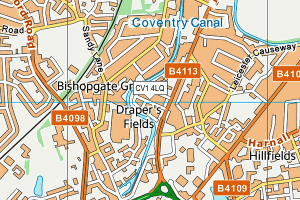 CV1 4LQ map - OS VectorMap District (Ordnance Survey)