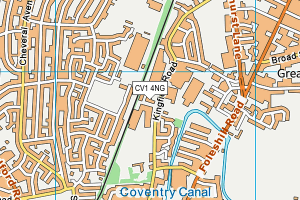 CV1 4NG map - OS VectorMap District (Ordnance Survey)