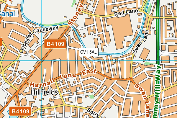 CV1 5AL map - OS VectorMap District (Ordnance Survey)